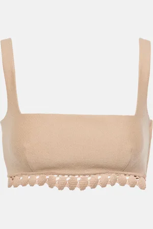 VALENTINO Top cropped in misto cotone