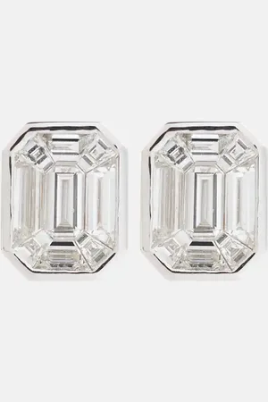Shay Orecchini Illusion in oro bianco 18kt con diamanti