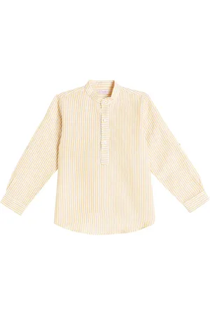 La Coqueta Camicia Jazmin in cotone e lino a righe