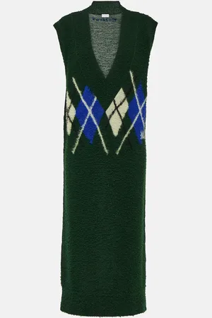 Burberry Abito midi in lana
