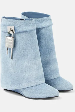 Givenchy Stivaletti Shark Lock in denim