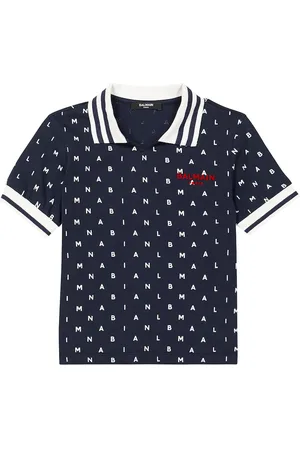 Balmain Polo in cotone con stampa