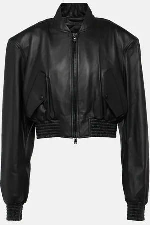 WARDROBE.NYC Bomber cropped in pelle