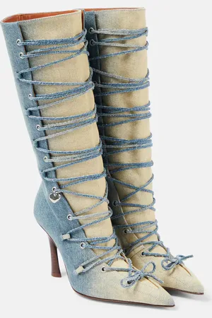 Acne Studios Stivali Bitten in denim