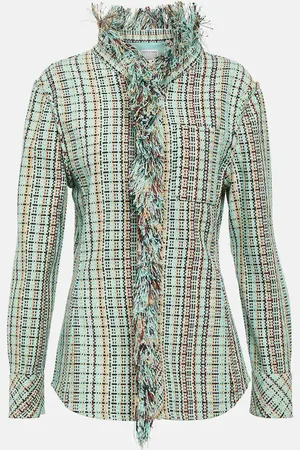 Bottega Veneta Giacca in misto cotone a quadri