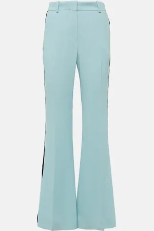 Nina Ricci Pantaloni flared in cady con velluto