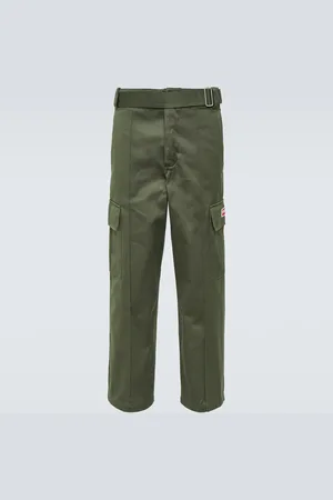 Kenzo Pantaloni cargo in cotone a vita media