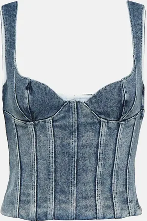 OFF-WHITE Bustier di jeans