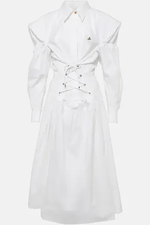 Vivienne Westwood Abito midi Kate in popeline di cotone