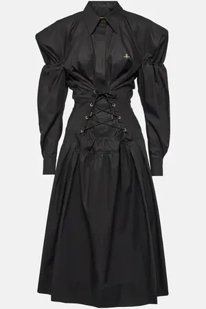 Vivienne Westwood Abito midi Kate in popeline di cotone