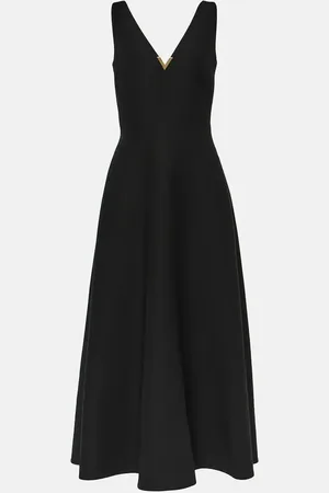 VALENTINO Abito midi in Crêpe Couture