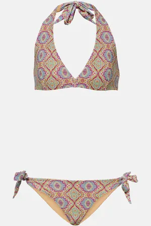 Etro Bikini con stampa e scollo all’americana