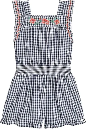 Tartine Et Chocolat Jumpsuit corta in cotone a quadri