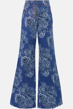 Etro Jeans flared e vita alta con stampa