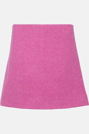Ganni Minigonna in twill di misto lana