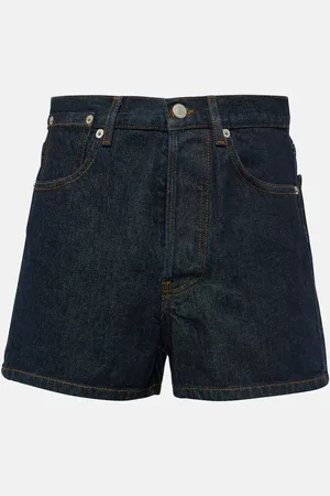 DRIES VAN NOTEN Shorts di jeans a vita alta