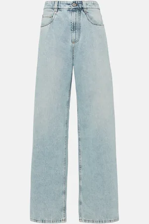Brunello Cucinelli Jeans a gamba larga a vita alta