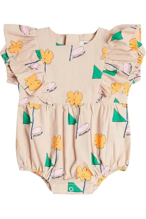 Jelly Mallow Baby - Body Orange Flower in cotone