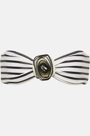 SAME Top bikini a fascia Rose con applicazione floreale