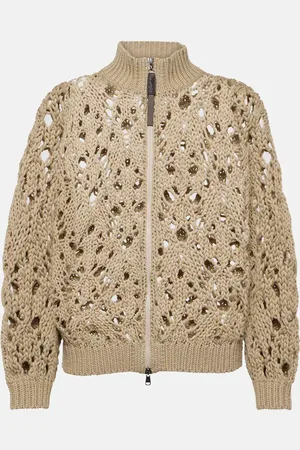 Brunello Cucinelli Cardigan in crochet di cotone
