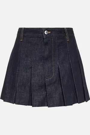 Bottega Veneta Minigonna di jeans a pieghe