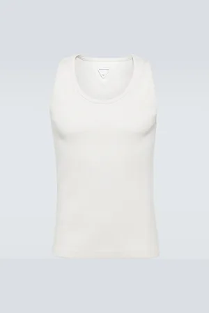 Bottega Veneta Tank top in jersey di misto cotone