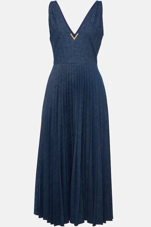 VALENTINO Abito lungo VGold in chambray