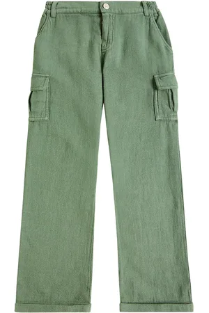 Tartine Et Chocolat Pantaloni cargo in cotone e lino