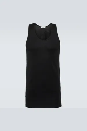 LEMAIRE Tank top in jersey di cotone a coste