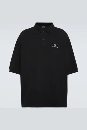 Balenciaga Polo oversize in cotone piqué