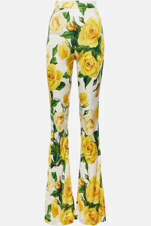 Dolce & Gabbana Pantaloni flared a vita alta con stampa