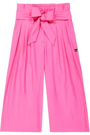 MONNALISA Pantaloni cropped in popeline di cotone