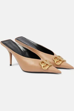 Balenciaga Mules Square Knife 80 BB in pelle