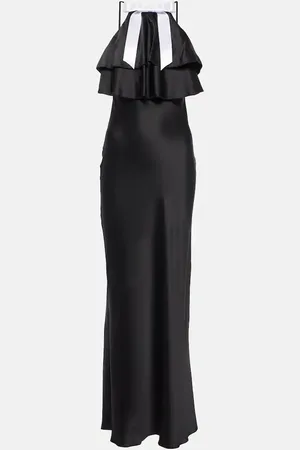 RODARTE Abito lungo in raso con scollo all