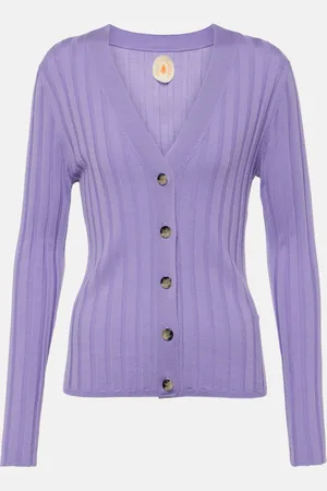 Jardin des Orangers Cardigan in lana vergine a coste
