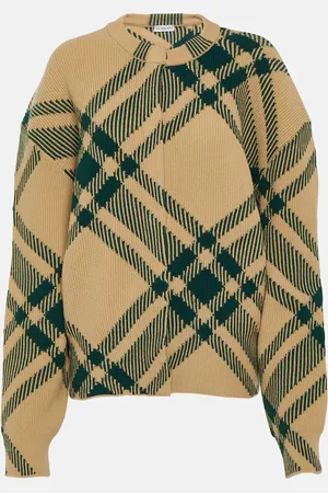 Burberry Cardigan in misto lana Check