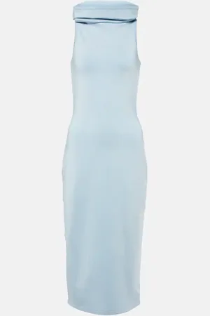 Alaïa Alaïa Abito midi in jersey con cappuccio