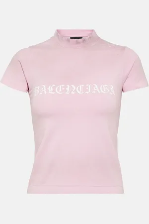 Balenciaga T-shirt cropped in jersey di cotone