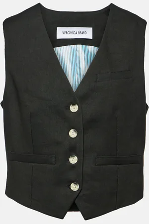 VERONICA BEARD Gilet Bennett in twill di misto lino