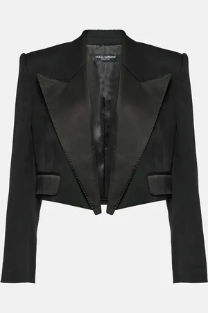 Dolce & Gabbana Blazer cropped in lana e seta