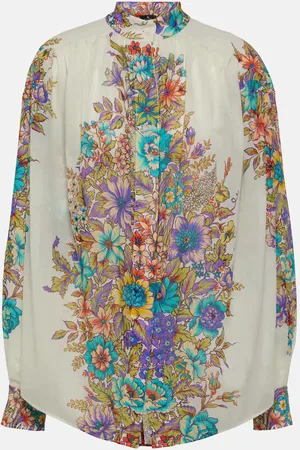 Etro Camicia in cotone con stampa floreale