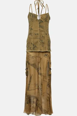 BLUMARINE Abito lungo con stampa