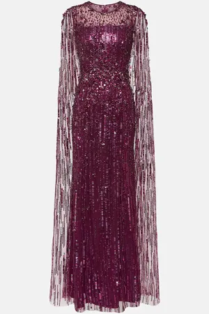 Jenny Packham Abito lungo Ruby con paillettes