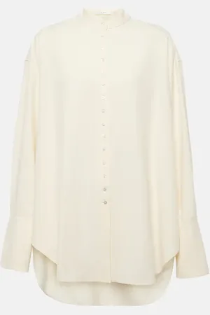The Row Camicia oversize Grandad in seta
