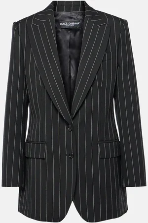 Dolce & Gabbana Blazer gessato in lana vergine