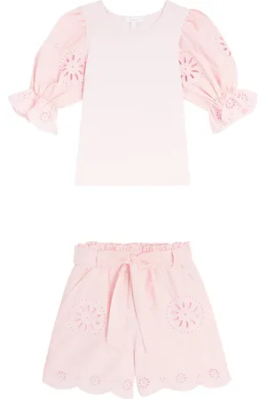 PATACHOU Top e shorts in misto cotone