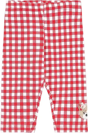 MONNALISA Baby - Leggings in misto cotone a quadri