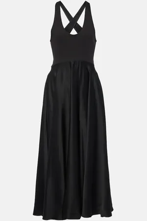 Alaïa Alaïa Abito midi in jersey e raso