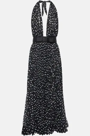Dolce & Gabbana Abito midi in chiffon a pois