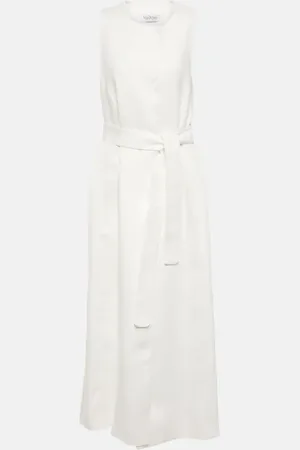 Max Mara Abito midi Aureo in twill di lino